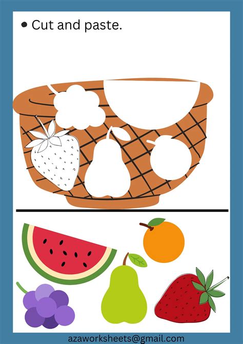 Cut and paste worksheets for preschoolers and nursery students… | Preschool activities toddler ...