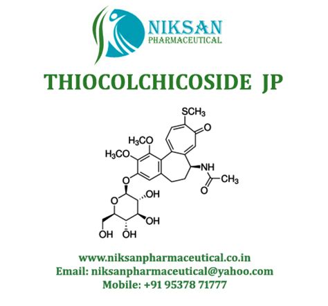 Thiocolchicoside Manufacturer, Supplier from Ankleshwar