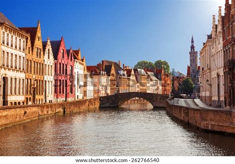 Bruges Canals Spiegelrei Jan Van Eyckplein Stock Photo (Edit Now) 262766540