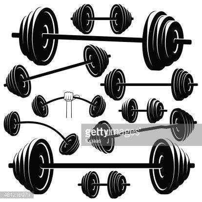 Barbell Silhouettes Stock Clipart | Royalty-Free | FreeImages