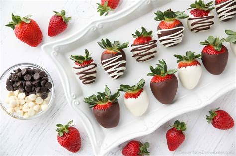 Chocolate Covered Strawberries | Dessert Now Dinner Later