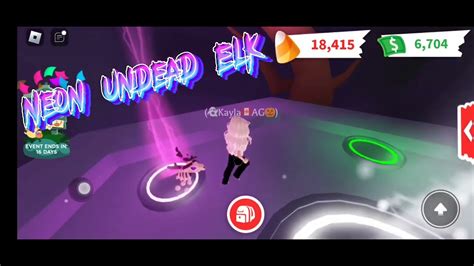 Neon Undead Elk Halloween Event 2023 - Adopt Me Roblox - YouTube