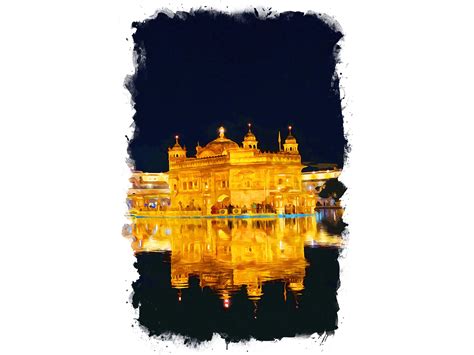 Golden Temple Watercolor View Graphic by Poster Boutique · Creative Fabrica