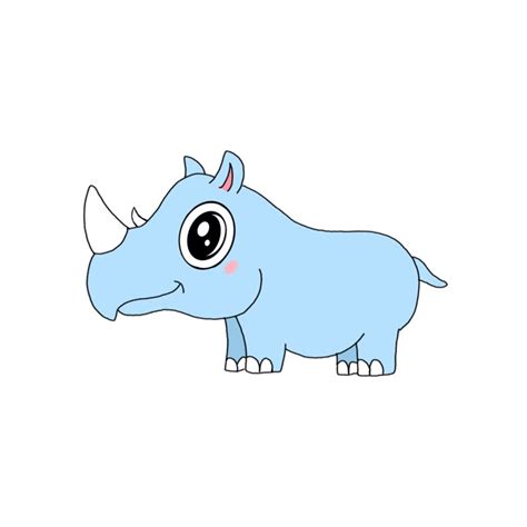 Easy Rhinoceros Drawing