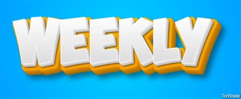 Weekly Text Effect and Logo Design Word