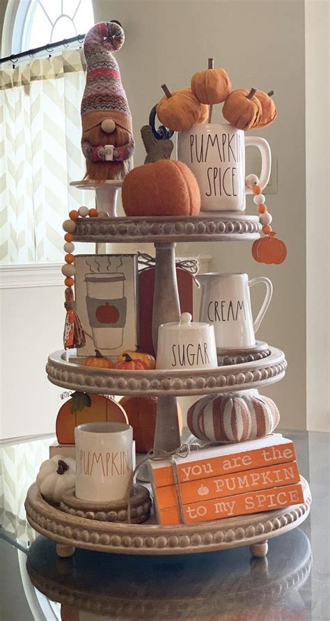 10+ Fall Tiered Tray Ideas