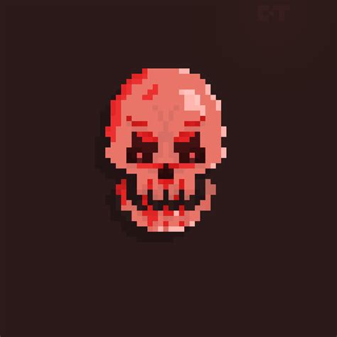 ArtStation - Animated pixel skull, Daniel Tołwiński