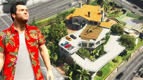 GTA 5 - Michael UPGRADES his HOUSE!! (Billionaire Mod) - YouTube