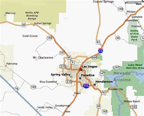 Map Of Las Vegas And Surrounding Area - Tourist Map Of English