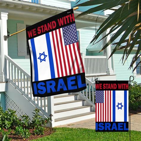 We Stand With Israel American Israeli Flag TQN1902F - Flagwix