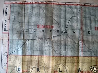 Early 1900's Oklahoma & Indian Territory Map | #42809607