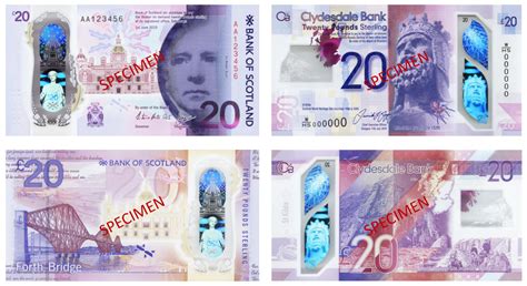 Three new polymer £20 banknotes to be released into circulation throughout Scotland