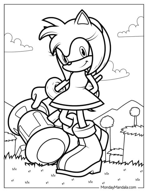 Sonic And Amy Coloring Pages