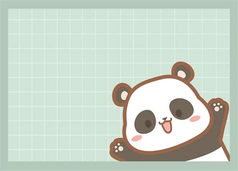 Premium Vector | Cute panda wallpaper chibi style vector pastel colour