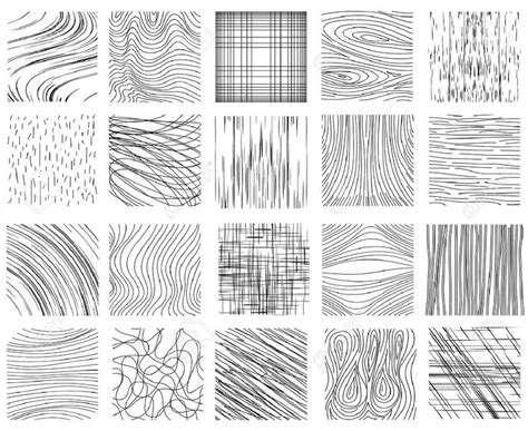 Hand drawn ink line textures. Set of design abstract background pattern ...