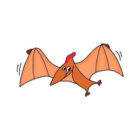 How To Draw a Pterodactyl - Step by Step Easy Drawing Guides - Drawing Howtos