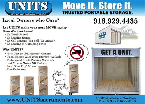 Folsom Portable Storage | UNITS Moving & Storage | 916-929-4435