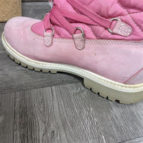 Timberland Women Winter Boots Pink Faux Fur Lined... - Depop