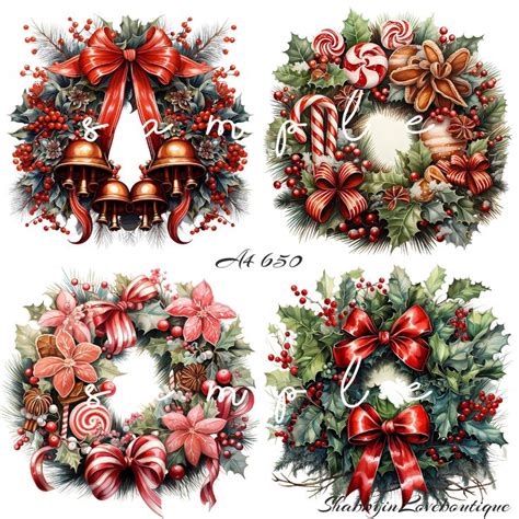 Decoupage Rice Paper A4 650 Vintage Christmas Wreaths - Etsy | Rice paper, Decoupage paper ...