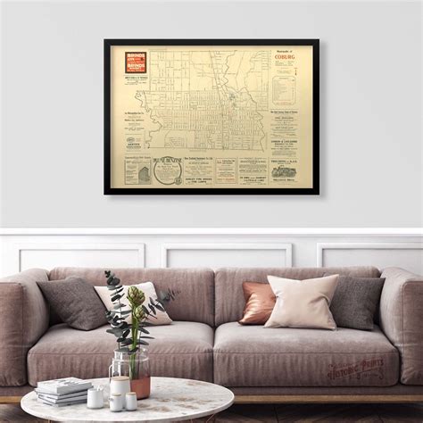 Municipality of Coburg Vintage Map 1921 — Historic Prints & Vintage Suburban Icons Wall Art ...