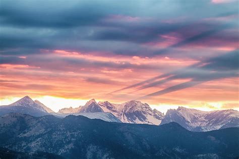 Colorado Rocky Mountain Sunset Waves Of Light Part 2 Photograph by ...