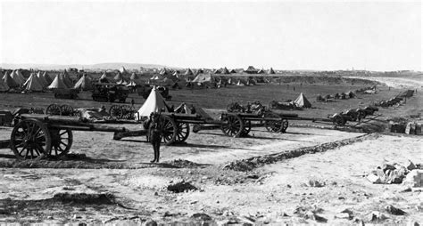 British artillery battery on Mount Scopus in the Battle of Jerusalem during World War I image ...