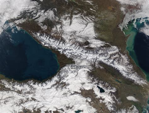 Winter over the Caucasus Mountains - Earth.com - Earth Image Gallery