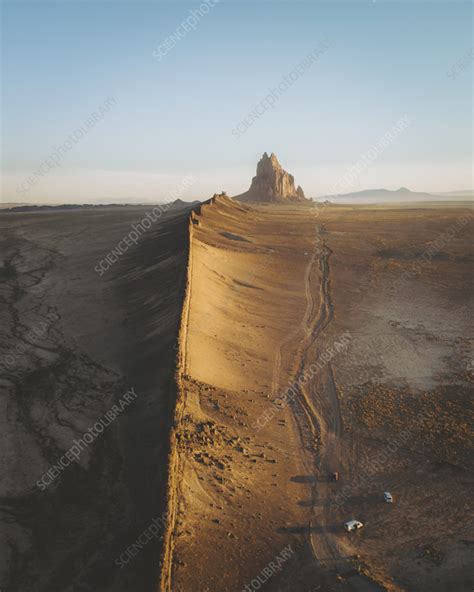 Aerial view of Shiprock, Navajo Nation, New Mexico, USA - Stock Image ...