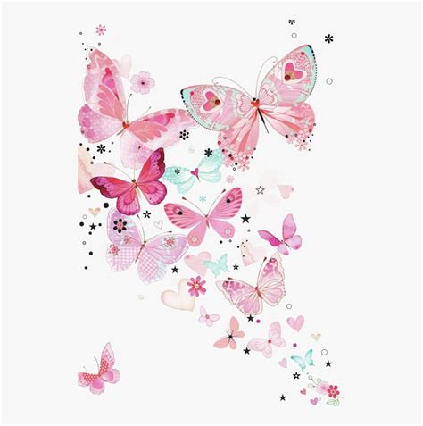 Transparent Pink Butterfly Clipart - Pink Butterfly Background, HD Png ...