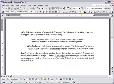 Formatting Paragraphs in Microsoft Word