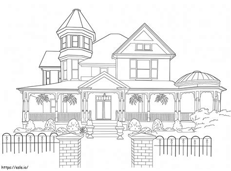 Awesome Mansion coloring page
