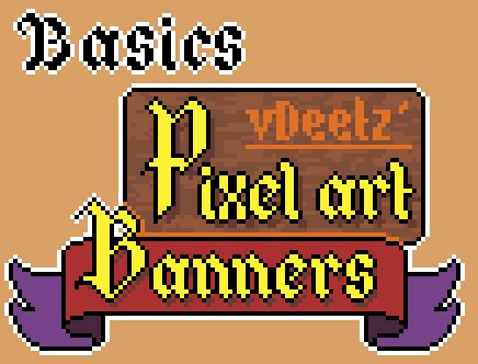 Pixel Art Banner assets: Basic by vDeetz