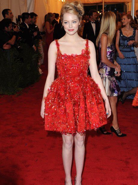 Emma Stone's red dress - Emma Stone's Fashion Highlights - Heart