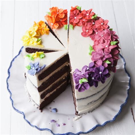 Rainbow Flower Cake - Style Sweet