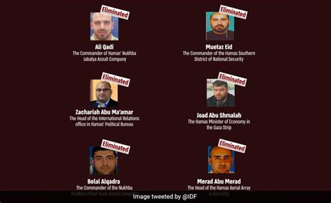 Pics Of Top Hamas Operatives Killed By Israel Released