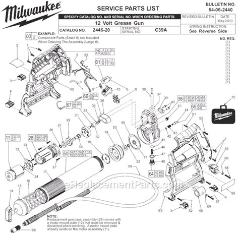 Milwaukee Grease Gun Parts Diagram