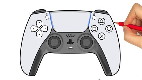 How To Draw A Ps5 Controller Step By Step