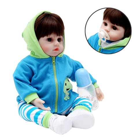 Newest Newborn Baby Dolls Soft Silicone Cloth Body Toddler Doll for ...