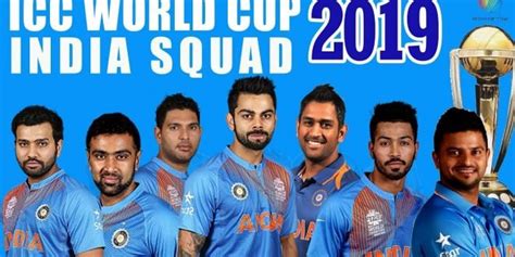 2019 World Cup Indian Team Players Name - Latest World Events