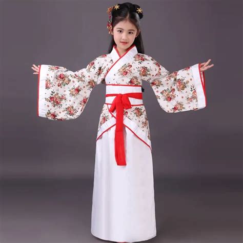 Chinese Hanfu Girls Dresses Chinese Kids Costume Children Ancient Fairy ...