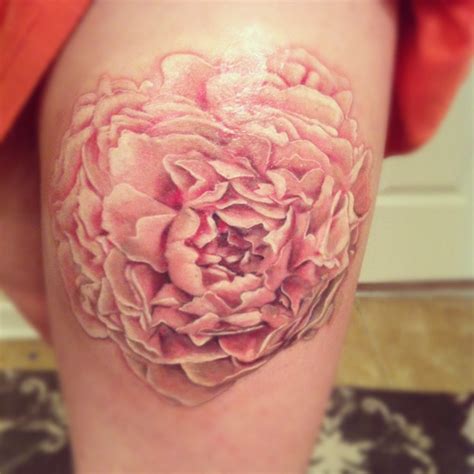 pink peony tattoo