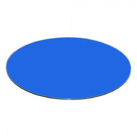 26" Inch Blue Round Glass Table Top Back Painted 3/8" Thick Flat Edge Polished Tempered | Round ...