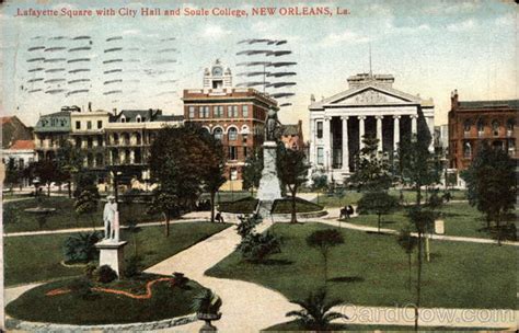 Lafayette Square with City Hall and Soule College New Orleans, LA