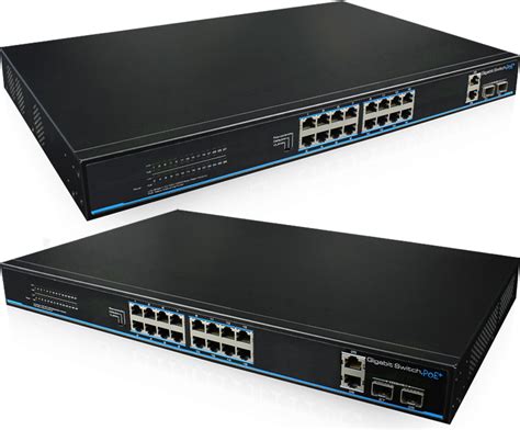 16 Port PoE Network Switch : All Gigabit : 16x 1000Mbps Gigabit PoE + 2X RJ45 Gigabit + 2X Fiber ...