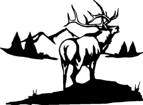 Pin by Teri on Cricut | Silhouette art, Elk silhouette, Elk drawing