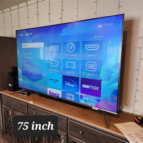 y227- 75 inch TCL Roku Smart TV. Works Perfect! - Leftover Treasures