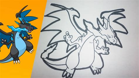 How To Draw Mega Charizard X Step By Step Como Dibujar A Mega | The ...