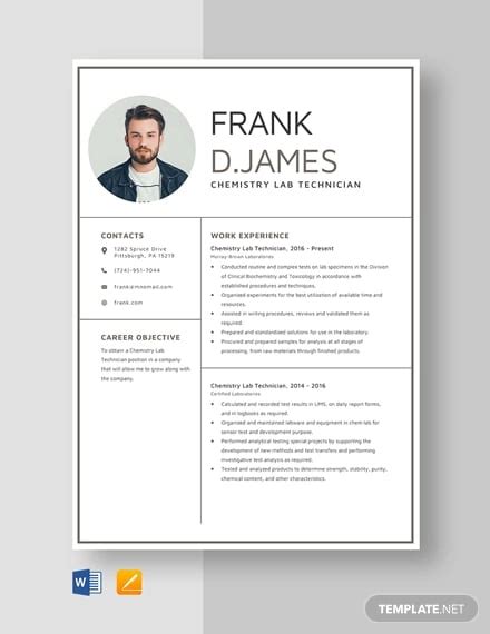 Lab Technician Resume Template - 15+ Free Word, PDF Document Downloads ...