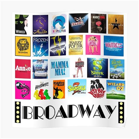 "Broadway Musical Logo" Poster for Sale by Max Sklar | Redbubble