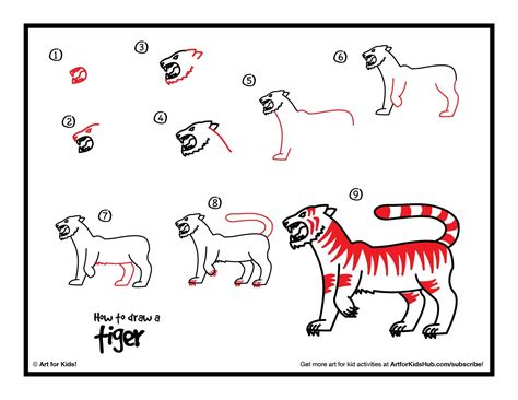 Draw Tigers | Art for kids hub, Art for kids, Tiger drawing